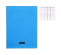 Calligraphe Cahier agrafé 18292C Bleu 24x32 cm 140 p. grands carreaux 90 g polypro transparent
