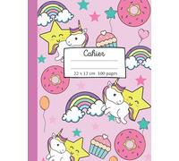 Cahier: Seyes (Grands Carreaux) - Format 17x22cm - 100 Pages - Theme Licorne Magique