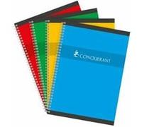 Cahier spirale 100 pages 5x5 70 g, couverture carte recyclée, format 17 x 22 cm CONQUERANT - selon disponibilité G