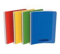 Cahier spirale 100 pages 5x5 90 g avec couverture polypropylène assortie format 17 x 22 cm CONQUERANT