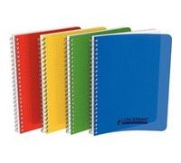 Cahier spirale 100 pages 5x5 90 g avec couverture polypropylène assortie, format 17 x 22 cm CONQUERANT - selon disponibilité