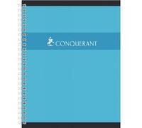 Cahier spirale 180 pages seyès 70 g, couverture carte recyclée, format 17 x 22 cm CONQUERANT - selon disponibilité G