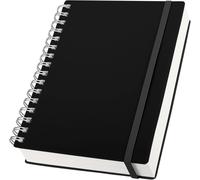 Cahier Spirale A5-1 Pc Carnet Ligné - 15.5x20.9cm Noir Bloc Note A5-100gsm Cahier Ligné - 150 Feuilles/300 Pages Cahier De Note A5 - Couverture Plastique Carnet De Voyage