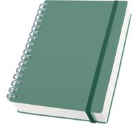 Cahier Spirale A5-1 Pièce 100gsm Carnet Ligné - Vert Vintage Bloc Note A5-15.5x20.9cm Carnet De Notes A5-150 Feuilles/300 Pages Cahier Ligné - Couverture Plastique À Notebook