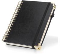 Cahier Spirale A5 Ligné, Carnet A5 Spirale Noir, Carnet De Notes 320 Pages / 160 Feuiles, Notebook Pour L'école L'écriture Garçons Filles, Double Spirale