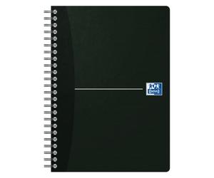 Cahier spirale Oxford Smart Black Essentials A5 14,8 x 21 cm - petits carreaux - 180 pages