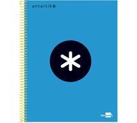 Cahier Spirale Série Antartik A4 210x297mm 120f 100g/M2 Quadrillage 5mm 4 Trous Coil-Lock Bleu