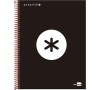 Cahier Spirale Série Antartik A4 210x297mm 120f 100g/M2 Quadrillage 5mm 4 Trous Coil-Lock Noir