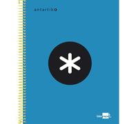 Cahier Spirale Série Antartik A5 148x210mm 120f 100g/M² Quadrillage 5mm 6 Trous Coil-Lock Bleu