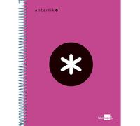 Cahier Spirale Série Antartik A5 148x210mm 120f 100g/M² Quadrille 5mm 6 Trous Coil-Lock Rose