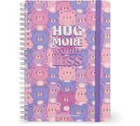 Cahier Spirale Teddy Bear A4 160 Pages Lignées Papier FSC Fermeture Élastique Autocollants Inclus
