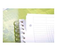 Cahier spirales Clairefontaine Bind'o block A4+ 22,5 x 29,7 cm perforé - petits carreaux - 160 pages