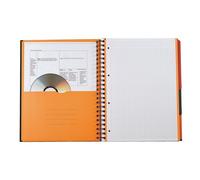 Cahier spirales Oxford Fillingbook A+ 23,3 x 29,8 cm - perforé 4 trous - petits carreaux - 200 pages