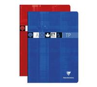 Cahier Travaux Pratiques piqué A4 120 pages grands carreaux + uni Couleur aléatoire - Assortis