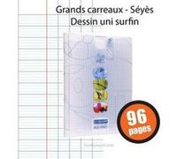 Calligraphe 18189C Un Cahier de Travaux Pratiques Agrafé Incolore (une Marque de Clairefontaine) - 24x32 cm - 96 Pages Grands Carreaux et Unies - Papier Blanc 90 g - Couverture Polypro Transparent