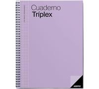 Cahier Triplex Pour Enseignants Planification Mensuelle Et Hebdomadaire Évaluation Tutorat Réunions Papier Écologique Taille 22,5 X 31 Cm Espagnol Lilas