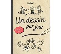 Cahier un Dessin par jour: Défi dessin pour enfant, format A4, plus de 100 dessins à réaliser