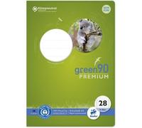 Cahier Ursus Green 040780028 - LIN28, A5, 16 feuilles, 90 g/qm, quadrillé 5 mm avec marges