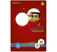 Cahier Ursus Green 040784025 - LIN25, A4, 32 feuilles, 90 g/qm, ligné 9 mm avec lignes de bordure