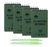 Cahiers 4 Pièces Et Stylos Gel Click 2 Pièces, Cahiers Imperméables, Cahiers Portables, Mini Cahiers, Fournitures D'Apprentissage Et De Bureau