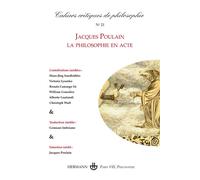 Cahiers critiques de philosophie n° 21 Jacques Poulain - la philosophie en acte - Bruno Cany - Hermann - broché - Revue
