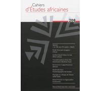Cahiers d’études africaines 208 - Collectif - Ecole Des Hautes Etudes En Sciences Sociales - broché - Revue