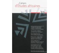 Cahiers d’études africaines 212 Numéro 212 - Collectif - Ecole Des Hautes Etudes En Sciences Sociales - broché - Revue