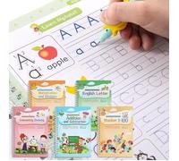 Cahiers d’exercices magiques pour l’écriture et la calligraphie - Réutilisables - 4 grands livres A4 stylos français non garanti