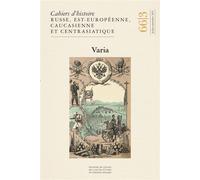 Cahiers d’histoire russe, est-européenne, caucasienne - 66/3 Edition bilingue français-anglais - Collectif - Ecole Des Hautes Etudes En Sciences Sociales - broché - Revue