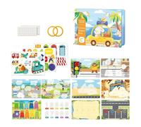 Cahiers d'Activités Calmes,Jouets Éducatifs pour la Motricité Fine,Livre d'Activité Sensoriel Calme | pour Voiture Avion Voyage Poussette Chaise Haute Maison Écoles Maternelle Anniversaire