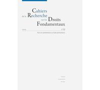 Cahiers de la recherche sur les droits fondamentaux, no 22/2024. de la loi penitentiaire au code pen