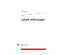 Cahiers de lexicologie 1966 - Gaston Gross - Classiques Garnier - broché - Revue