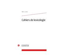 Cahiers de lexicologie 1975 - Gaston Gross - Classiques Garnier - broché - Revue