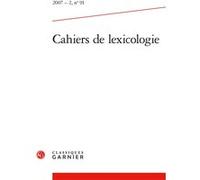 Cahiers de lexicologie Gaston Gross (Collection dirigée par), Collectif (Auteur)