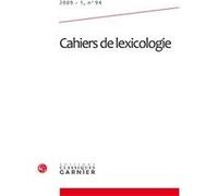 Cahiers de lexicologie Gaston Gross (Direction), Gérard Petit (Direction), Collectif (Auteur)