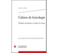 Cahiers de lexicologie Gaston Gross (Direction), Gérard Petit (Direction), Collectif (Auteur)