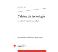 Cahiers de lexicologie