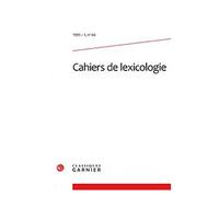 Cahiers De Lexicologie N° 66, 1995-1