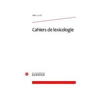 Cahiers De Lexicologie N° 8, 1966-1