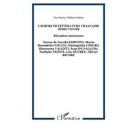 Cahiers de Littérature Française Tome VII VIII Décadent méconnus - Textes de Aurelia CERVONI, Maria Benedetta COLLINI, Mariagiulia LONGHI, Simonetta VALENTI, Jean DE PALACIO, Nathalie PRINCE, Guy DUCR