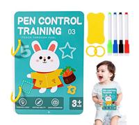 Cahiers de maternelle - 21 x 1,6 x 14 cm, outils d'écriture préscolaire, activité de traçage, pratique du crayon effaçable, cahier d'exercices d'apprentissage précoce, constructeur de compétences de