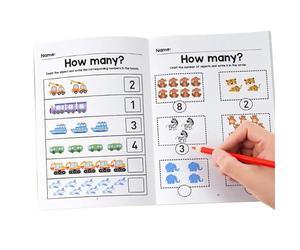 Cahiers de mathématiques | Outil d'apprentissage durable avec illustrations aux couleurs vives - Cahiers d'arithmétique pour - Pour, filles, étudiants, enseignants, parents