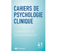 CAHIERS DE PSYCHOLOGIE CLINIQUE 2013/2 N.41