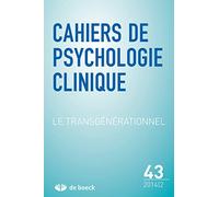 Cahiers de psychologie clinique 2014/2 n.43