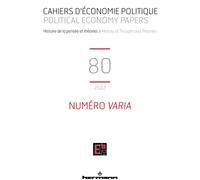 Cahiers d'économie politique n°80: Numéro varia