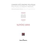 Cahiers d'économie politique n°88: Numéro Varia
