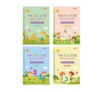 Cahiers d'écriture manuscrite cannelée réutilisables - Cahier d'exercices pour la calligraphie, cahiers magiques pour les en bas âge | Activités d'apprentissage préscolaires, cahier