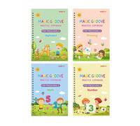 Cahiers d'écriture rainurés réutilisables, pratique de l'écriture manuscrite rainurée pour les ,Livre d'écriture rainuré Cahiers magiques pour | Activités d'apprentissage préscolaire, cahier d'exercic
