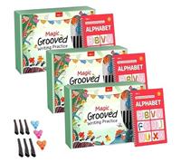 Cahiers D'écriture Réutilisables Rainurés, Trace Trek Magic Grooved Writing Practice, Apprendre à écrire Les Chiffres Et Les Lettres, Cahier D'écriture Grooves, Ensemble Complet(3pcs)
