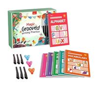 Cahiers D'écriture Réutilisables Rainurés, Trace Trek Magic Grooved Writing Practice, Apprendre à écrire Les Chiffres Et Les Lettres, Cahier D'écriture Grooves, Ensemble Complet(1pc)